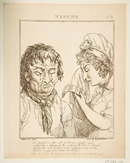 Sentimental Gallery: Weeping (Le Brun Travested, or Caricatures of the Passions), January 21, 1800