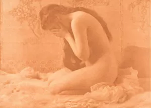 Sepia Collection: Weeping Magdalen, c. 1897. Creator: Charles I. Berg