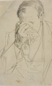 Crying Collection: Weeping Man, 1850 / 59. Creator: Adolph Menzel