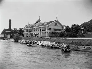 Social Event Prints: Wehrle's Dancing Pavilion, Put-In-Bay, between 1880 and 1899. Creator: Unknown