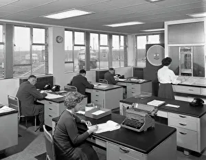 Reception Gallery: Weighbridge office scene, Spillers foods, Gainsborough, Lincolnshire, 1961. Artist