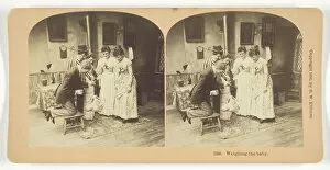 Bw Kilburn Gallery: Weighing the Baby, 1892. Creator: BW Kilburn