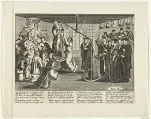 Calvin Gallery: Weighing the Bible, 1660. Artist: Ram, Johannes de (1648-1693)