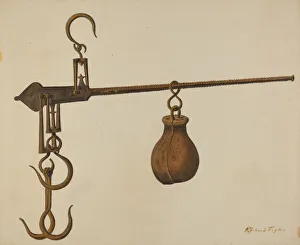 Watercolour And Graphite On Paperboard Collection: Weighing Scale, c. 1938. Creator: Richard Taylor