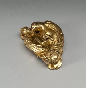 Gilding Collection: Weight in the Form of Nestled Birds, Tang dynasty (618-907 A.D.). Creator: Unknown