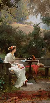 Anticipation Prints: Welcome Footsteps, 1898. Creator: Marcus Stone