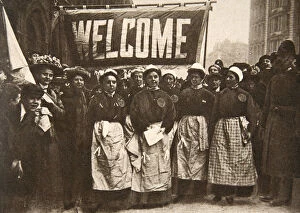 Campaigner Gallery: The welcome to the victims of masculine tyranny, 1908. Artist: Central News