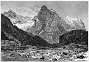The Wellhorn and the Rosenlaui Glacier, Switzerland, 19th century. Artist: C Laplante