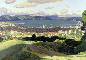 Strait Prints: Wellington Harbour, 1936. Creator: Archibald Frank Nicoll