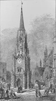 Clock Tower Prints: The Wellington Testimonial Clock Tower which stood at the South End of London Bridge
