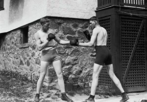 Heavyweight Prints: Wells & Coffey, 1912. Creator: Bain News Service