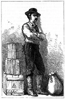 Parcel Gallery: A Wells Fargo messenger from their Express Delivery service via the Isthmus of Panama, 1875