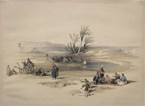 1796 1864 Gallery: Wells of Moses, Wilderness of Tyh, 1839. Creator: David Roberts (British, 1796-1864)