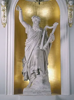 Guildhall Library Art Gallery: The Welsh Bard. 1858. Artist: William Theed