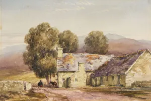 Cox David Prints: Welsh Cottages, c1840s. Creator: David Cox the Elder