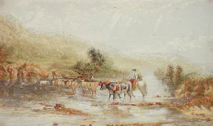 Arcadian Prints: Welsh Drovers, Published c1850. Creator: George Baxter