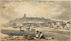 View To Land Prints: A Welsh Harbor, late 18th or early 19th century. Creator: George Shepheard
