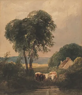 Welsh Landscape with Cattle. Creator: Peter De Wint (British, 1784-1849)