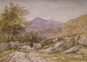 Stone Wall Prints: A Welsh Mountain Road, 1845. Creator: David Cox the Elder