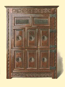 Macquoid Prints: Welsh oak cupboard, 1904. Artist: Shirley Slocombe