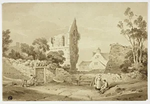 Twelfth Century Prints: Wenlock Abbey, Sharpshire, n.d. Creator: George Augustus Holmes