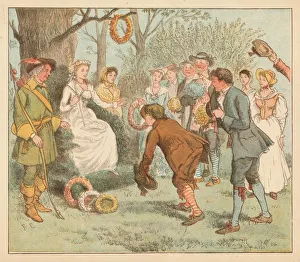Nursery Rhyme Prints: they went to a bower... c1885, (1934). Creator: Randolph Caldecott