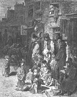 Whitechapel Prints: Wentworth Street, Whitechapel, 1872. Creator: Gustave Doré