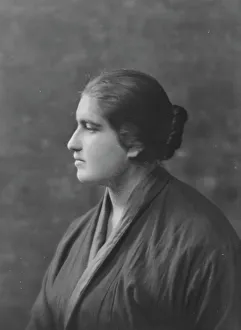 Bathrobe Prints: Wertheimer, M. Miss, portrait photograph, 1916. Creator: Arnold Genthe