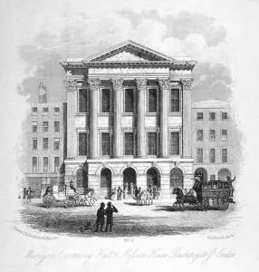 Methodist Collection: The Wesleyan Centenary Hall and Mission House, Bishopsgate, City of London, 1840