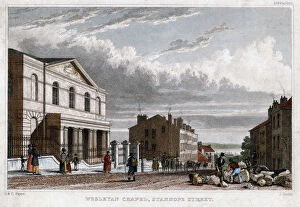 Albert Henry Payne Collection: Wesleyan Chapel, Stanhope Street, London, 1830.Artist: J Smith