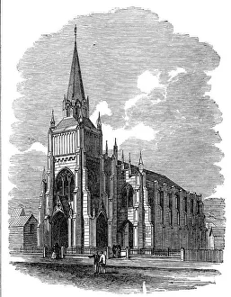Wesleyan Prints: Wesleyan Church, Wellington, New Zealand, 1870. Creator: Unknown