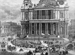 Streetlighting Prints: West Area of St. Paul's-Churchyard