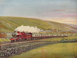 Cecil J Allen Collection: The West Coast Scotsman At Full Speed Near Tebay, L. M. S. R. 1926