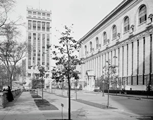 Nypl Prints: West court, New York Public Library, c.between 1910 and 1920. Creator: Unknown
