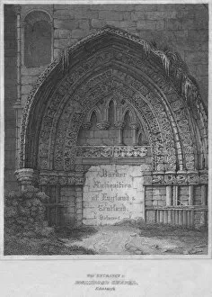 West Entrance to Holyrood Chapel, Edinburgh, 1814. Artist: John Greig