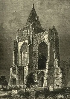 Clock Tower Prints: The West Front, Crowland Abbey, 1898. Creator: Unknown
