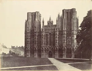 Wells Prints: West Front, Wells, 1857. Creator: Alfred Capel-Cure