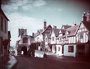 Hospital Prints: The West Gate and Lord Leycester's Hospital, Warwick, Warwickshire, c1955
