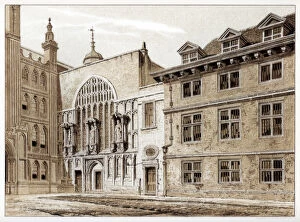 Images Dated 12th May 2009: West front of Guildhall Chapel, City of London, 1886. Artist: William Griggs