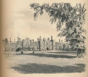 The West Front of Hampton Court Palace, 1902. Artist: Thomas Robert Way The West Front of Hampton Court Palace, 1902. Artist: Thomas Robert Way
