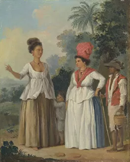 British West Indies Collection: West Indian Women of Color, with a Child and Black Servant, ca. 1780