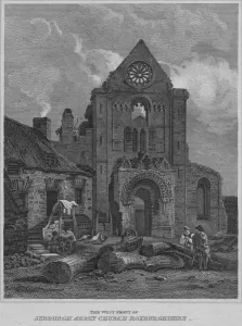 The West Front of Jedburgh Abbey Church Roxburghshire, 1814. Artist: John Greig