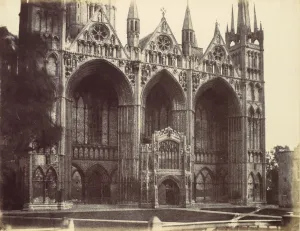 Capel Cure Prints: West Front - Peterboro, 1856. Creator: Alfred Capel-Cure