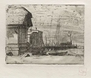 Otto H Bacher American Prints: West Pier 1878, 1878. Creator: Otto H. Bacher (American, 1856-1909)