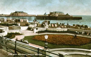 West Pier Prints: West Pier and Italian Gardens, Brighton, Sussex, 1928