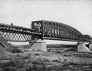 Rail Transport Prints: West-Siberian Railroad. Bridge of 100 Sazhens Length Across the Ishim River