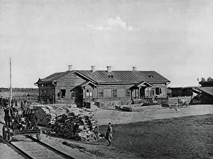 Rail Transport Prints: West-Siberian Railroad. Station of the Fifth Class, Vargashi, 1892-1896. Creator: Unknown