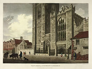 Dublin County Dublin Ireland Gallery: West Front of St. Patricks Cathedral, published November 1793. Creator: James Malton