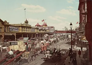 Carts Prints: West Street, New York City, c1901. Creator: Unknown