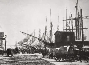Dockside Prints: West Street, New York City, USA, 1870s